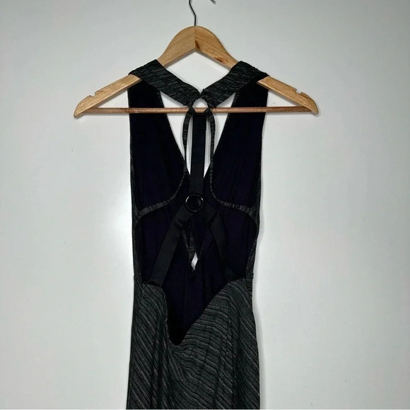 Free People Charcoal Gold Stripe Temptress Bodycon Dress - Picture 4 of 10